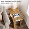 2-Tier Farmhouse Side Table with Storage Shelves End Table for Small Space